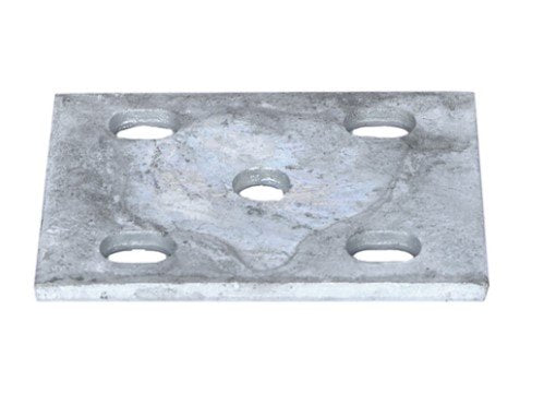 AXLE U-BOLT TIE PLATE FOR 2" - 2-3/8" TUBE, 1/2" HOLES FOR 1-3/4" LEAF SPRING