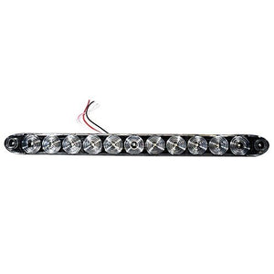TECNIQ LOW PROFILE STOP, TURN, TAIL, 15.5" LED BLACK BEZEL, CLEAR LENS RED LED