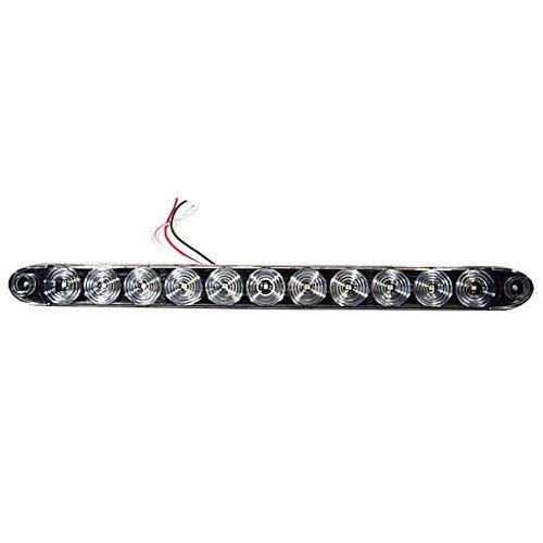 TECNIQ LOW PROFILE STOP, TURN, TAIL, 15.5" LED BLACK BEZEL, CLEAR LENS RED LED