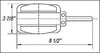 TRAILER FENDER LIGHT W/ REFLECTOR, AMBER AND RED LENS, DS RS 8-1/4" X 3-1/4"