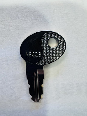 KEY AE023 - REPLACEMENT KEY FOR BAUER AE SERIES LOCK, COMMON ON LEGEND REAR LOCKING HASP