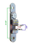 CAM BAR DOOR LATCH HASP, 1 PIECE, 2 BOLT ON 4.25" CENTER SPACING