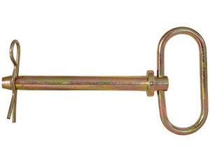 HITCH PIN 1/2" DIAMETER X 4-1/2" LENGTH, YELLOW ZINC PLATED