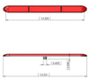 LEGEND STYLE STOP, TURN, TAIL LIGHT, RED LENS RED LED, 11 DIODE, 15-1/2"X1-1/4"X1/2"