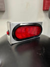 ALUMA WELD ON ALUMINUM TAIL LIGHT HOUSING BOX COMPLETE WITH 8" OVAL LIGHT AND BULLET MARKER LIGHT