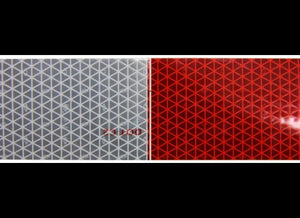 DOT CONSPICUITY TAPE, RED AND SILVER REFLECTIVE 2" DOT-C2, SOLD PER FT