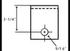 FRONT CENTER REAR SPRING HANGER FOR DOUBLE EYE SPRINGS, 3-1/4" T X 9/16" BOLT HOLE