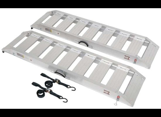 ALUMINUM CAR HAULER RAMP SET, 5' L X 14-1/2" W - 6,000lbs CAPACITY