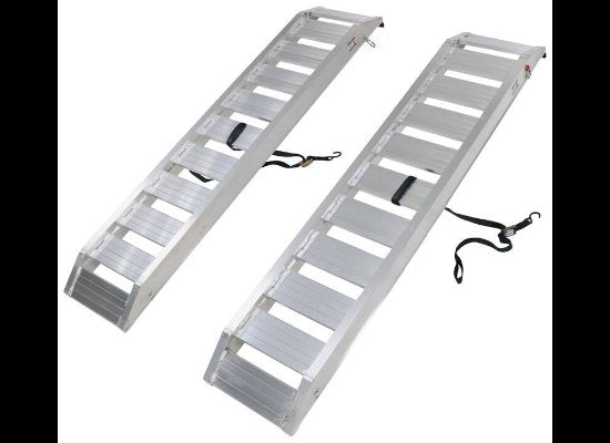 ALUMINUM CAR HAULER RAMP SET, 6' L X 14-1/2" W - 6,000lbs CAPACITY