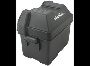 DEKA GROUP U1 VENTED BATTERY BOX, 10-1/2"X7-3/8"X9-1/4", BLACK PLASTIC
