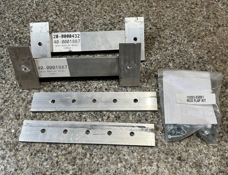 ALUMA MUDFLAP BRACKET MOUNT KIT, 2 PER SINGLE WHEEL - WITH HARDWARE.