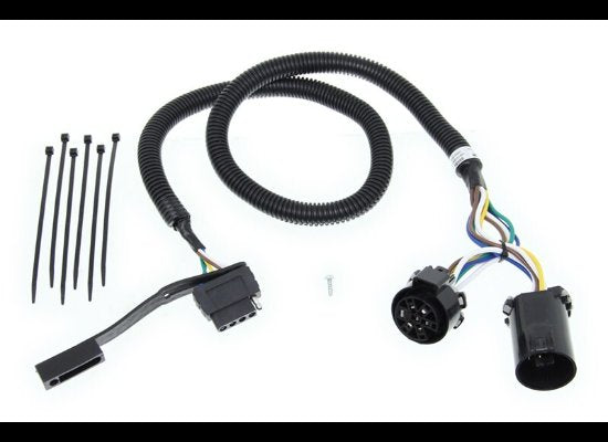 CUT T-CONNECTOR VEHICLE WIRING HARNESS FOR FACTORY TOW PACKAGE - 5-POLE FLAT TRAILER CONNECTOR