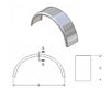 SINGLE AXLE ALUMINUM SMOOTH FENDER 11"X32"X15-1/2"
