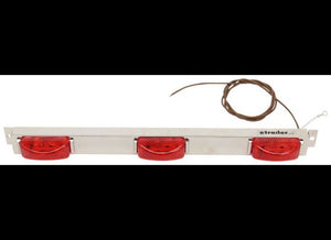 RED LED 9 DIODE IDENTIFICATION ID CLEARANCE LIGHT BAR, TRAILERS OVER 80" WIDE, SUBMERSIBLE