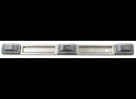 3 LIGHT IDENTIFICATION ID CLEARANCE BAR, TRAILERS OVER 80" WIDE, SUBMERSIBLE, CLEAR, INCANDESCENT