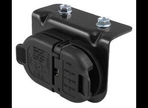 7-WAY 7-POLE AND 4-WAY 4-POLE TRAILER CONNECTOR SOCKET WITH MOUNTING BRACKET - VEHICLE END