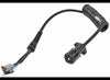 7-Pole Blade to 5-Pin Delphi Connector Wired Trailer Adapter with 2-Pin Backup Camera Plug - Coiled