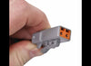 7-Pole Blade to 5-Pin Delphi Connector Wired Trailer Adapter with 2-Pin Backup Camera Plug - Coiled
