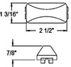 2-1/2" X 1-3/16" LED CLEARANCE AND SIDE MARKER LIGHT - SUBMERSIBLE - 3 DIODE, RED LENS