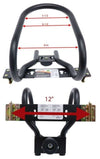 CARGOSMART MOTORCYCLE WHEEL CHOCK FOR E-TRACK OR X-TRACK SYSTEMS - 7" WIDE TIRES
