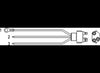 3-WIRE PIGTAIL FOR TRAILER LIGHTS, PL-3, 10" LEAD, STRAIGHT PLUG