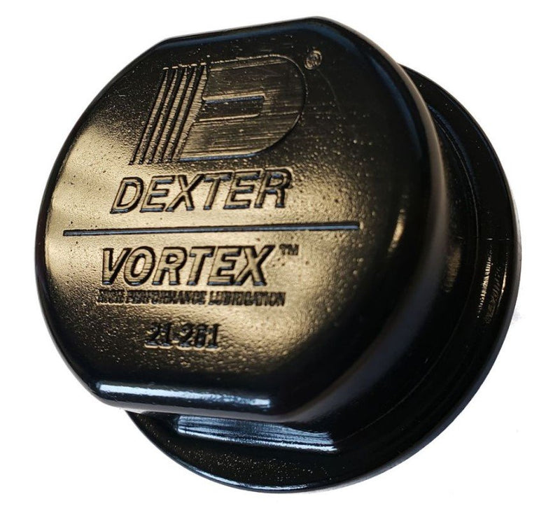 DEXTER TIEDOWN VORTEX HUB REPLACEMENT CAP WITH O-RING, 5 LUG, THREAD O.D. 2.30", 21261