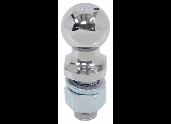 CURT 1-7/8" HITCH BALL, 1" DIAMETER X 2-1/8"" LONG SHANK - CHROME - 3,500LBS
