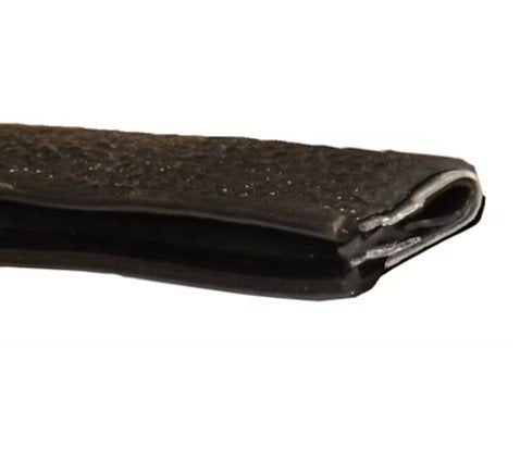 1/8" EDGE TRIM, BLACK CLIP ON, PVC - SOLD PER FT