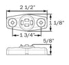 MINI AMBER LED CLEARANCE OR SIDE MARKER LIGHT, 3 DIODE, CLEAR LENS 2-1/2"Lx1-1/8"W