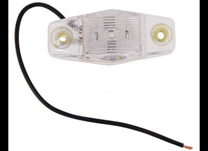 MINI RED LED CLEARANCE OR SIDE MARKER LIGHT, 1 DIODE, CLEAR LENS 2-1/2"Lx1-1/8"W