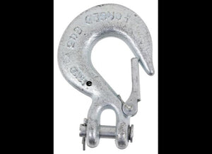 CLEVIS HOOK WITH LATCH 3/8" PIN - FOR SAFETY CHAINS UP TO 7/16"