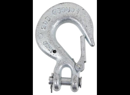 CLEVIS HOOK WITH LATCH 3/8" PIN - FOR SAFETY CHAINS UP TO 7/16"