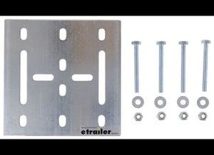 E-TRACK BACKING PLATE W/HARDWARE, GALVANIZED STEEL 6"X6" E TRACK , X-TRACK