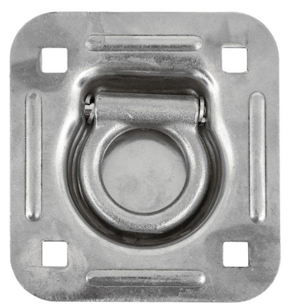 6K D-RING STAINLESS STEEL RECESSED RING, STRAP, BUYERS - WITHOUT BACKING PLATE