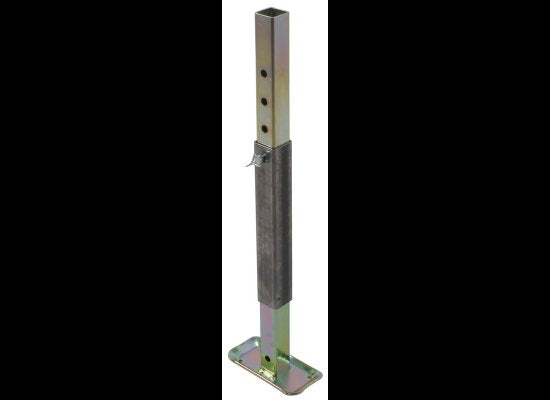 FULTON DROP-LEG STABILIZER JACK WITH WELD ON MOUNTING CHANNEL - 28" LEG, 13" BRACKET