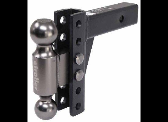 ETRAILER ADJUSTABLE 2-BALL MOUNT - 2" HITCH - 6" RISE, 6" DROP - 10K , 2" AND 2-5/16" BALLS