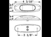 MICRO-FLEX LED CLEARANCE OR SIDE MARKER LIGHT W/ CHROME BEZEL, 3 DIODE LED, AMBER LENS