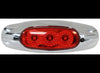 MICRO-FLEX LED MARKER LIGHT W/ CHROME BEZEL, 3 DIODE LED, RED LENS , 4-3/16" x 1-3/8" OVAL