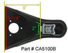 2" A-FRAME COUPLER WELD ON, BLACK, 5,000lbs, TOP LATCH