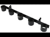 BROPHY 5 SLOT TOOL RACK FOR E-TRACK OR X-TRACK - BLACK POWDER COATED STEEL