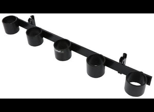 BROPHY 5 SLOT TOOL RACK FOR E-TRACK OR X-TRACK - BLACK POWDER COATED STEEL