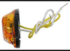 DRAGON'S EYE LED CLEARANCE OR MARKER LIGHT, AMBER, OVAL, 2 DIODE, 2 WIRE, 2-5/8"L X 1-1/4" W
