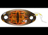 DRAGON'S EYE LED CLEARANCE OR MARKER LIGHT, AMBER, OVAL, 2 DIODE, 2 WIRE, 2-5/8"L X 1-1/4" W