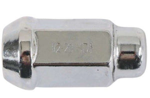 1/2"-20 LUG WHEEL CHROME NUT CLOSED END, CONICAL WHEEL NUT 1.72" TALL