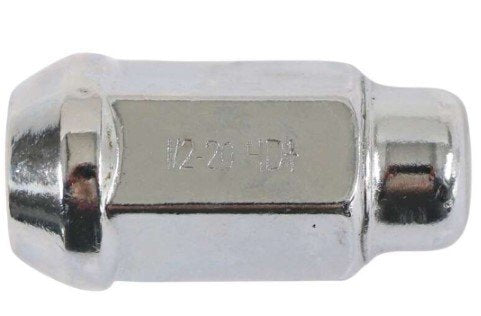 1/2"-20 LUG WHEEL CHROME NUT CLOSED END, CONICAL WHEEL NUT 1.72" TALL