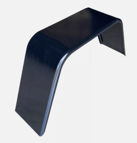 SURE-TRAC 9"X14.25"X32.9" SINGLE AXLE FENDER SMOOTH STEEL BLACK, WITH BACKER