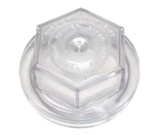 DEXTER REPLACEMENT OIL CAP, THREADED, CLEAR, 6K-7K 2.563" O.D.