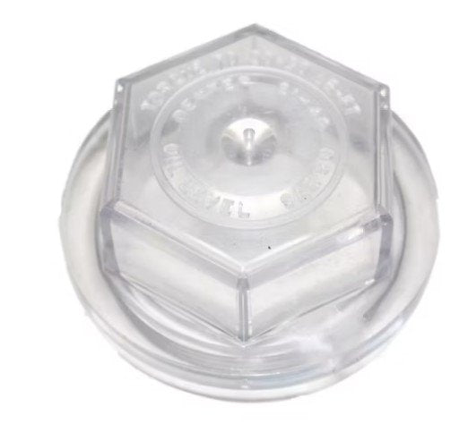 DEXTER REPLACEMENT OIL CAP, THREADED, CLEAR, 6K-7K 2.563" O.D.