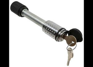 ETRAILER TRAILER HITCH RECEIVER LOCK FOR 2" FLUSH - 2-5/8" SPAN - CHROME