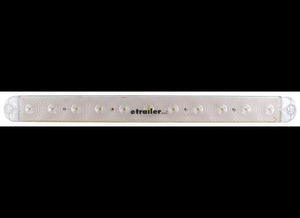 THINLINE LED UTILITY BAR , REVERSE , WHITE, 11 DIODES - CLEAR LENS 15"X1-3/8"